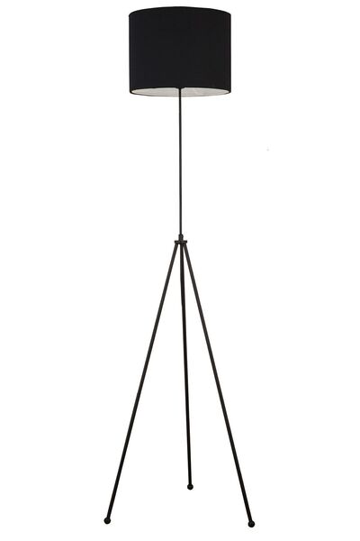 Apliqa Sansa Siyah Şapkalı Siyah  Modern Tasarım Metal3 Ayaklı Abajur Lamba Lambader