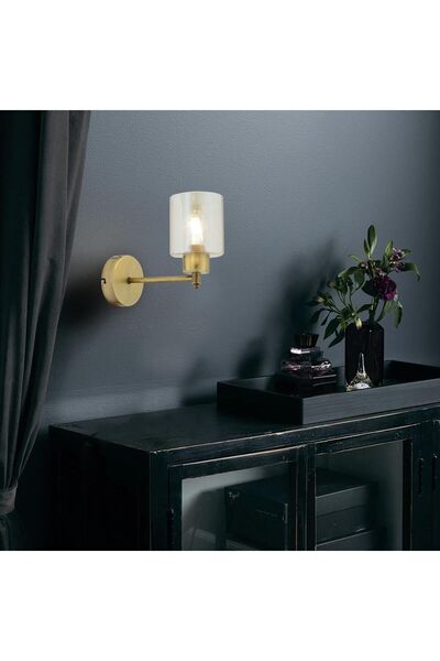 Apliqa Geneva Eskitme Duvar Lambası Yatak Odası-Yatak Başı-Banyo İçin Modern Aplik