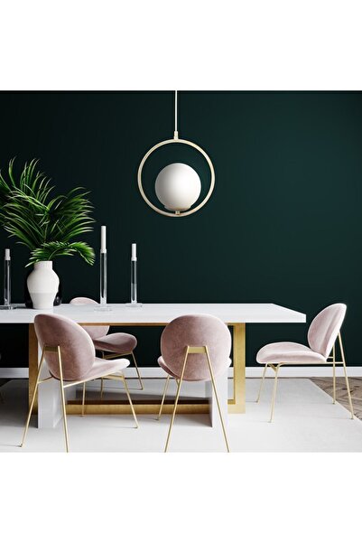 Apliqa Luis Tekli Beyaz Silme Sarkıt Beyaz Camlı Modern Sarkıt Mutfak Salon Sarkıt Avize