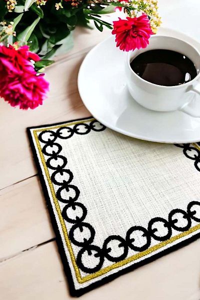 FLAWLESS HOME 2-Piece Presentation Napkin - Coffee Side and Coasters