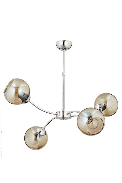 Apliqa Ecvet 4Lü Krom Modern Oturma Odası Yatak odası Salon Avize