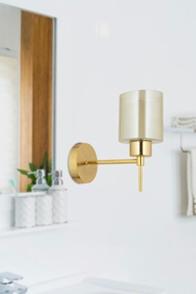 Apliqa Cemre Gold Duvar Lambası Modern Yatak Odası-Yatak Başı Tasarım Duvar Aplik