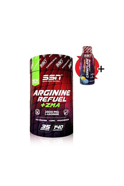 SSN Sports Style Nutrition أرجينين للتزود بالوقود Zma 140 كبسولة من الأحماض الأمينية