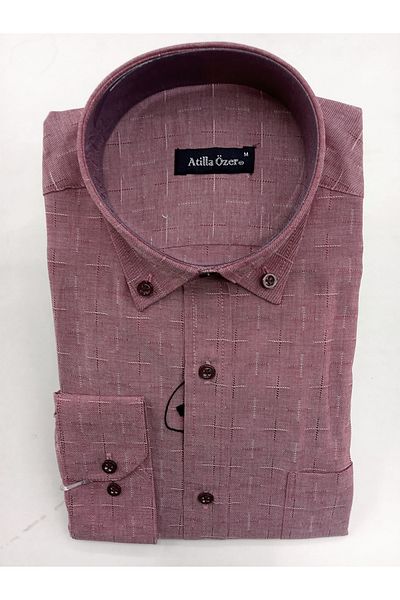 ATİLLA ÖZER Μακρυμάνικο Relaxed Fit - Μονό τσεπάκι 65% βαμβακερό κλασικό κορμάκι