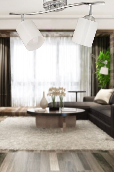 Apliqa Riley 2Li Krom Spot Bardak Camlı Modern Koridor Mutfak Salon Plafonyer Avize