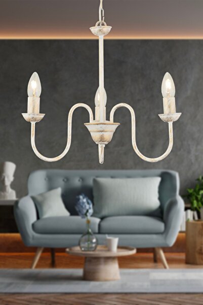 Apliqa Barceto 3Lü Beyaz Spor Modern Sarkıt Mutfak Salon Avize