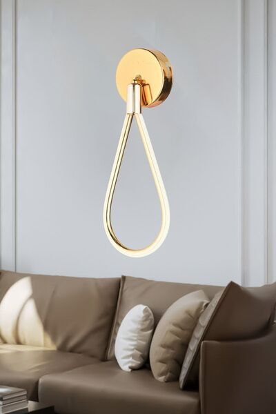 Apliqa Selion Gold Modern Tasarım Banyo Koridor Ledli Salon Aplik