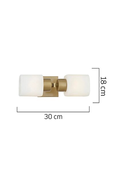 Apliqa Armin 2Li Eskitme Duvar Lambası Ayna Üstü-Yanı Modern Banyo Aplik