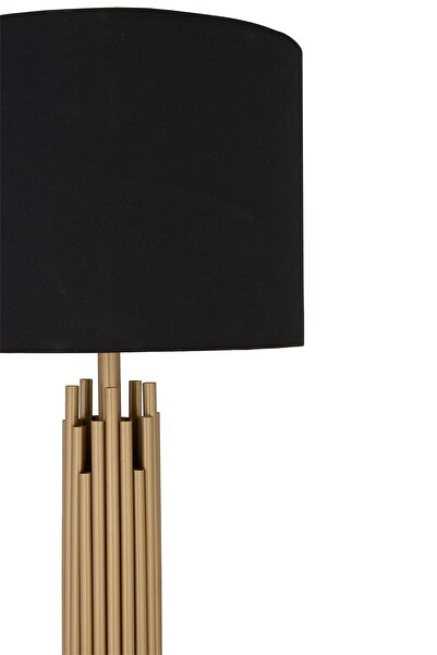 Apliqa Matisse Siyah Şapkalı Eskitme Dekoratif Tasarım Ayaklı Abajur Lamba Modern Metal Lambader