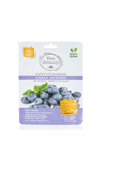 Bee Beauty Superfood Blueberry Paper Mask