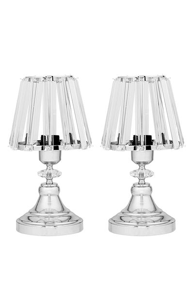 EvLight Stone Lampshade 2-Piece Crystal Body Silver Living Room Bedroom Lampshade