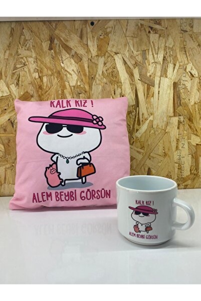 by rk tasarım Kalk Kız Alem Beybi Görsün Yatık Kupa Set