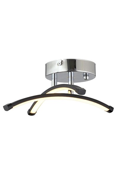 Apliqa Dosse 2Li Siyah 15 Watt Plafonyer 3 Renkli Ledli Modern Mutfak Banyo Led Salon Sarkıt Avize