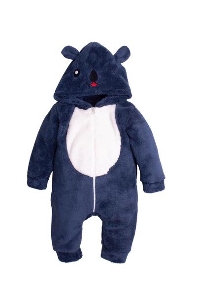 Chicsy Baby بذلة ويلسوفت مطرزة بغطاء للرأس من القطيفة للأطفال الرضع