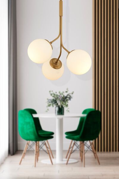 Apliqa Candelabru cu bile antică din 3 piese Artel Lampă suspendată modernă, candelabru pentru living pentru bucătărie, dormitor