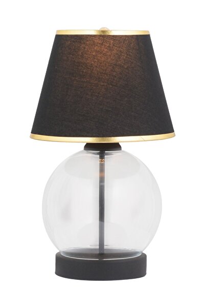 Apliqa Lampon Siyah Şapkalı Siyah Masa Lambası Modern Tasarım Salon-yatak Odası Abajur