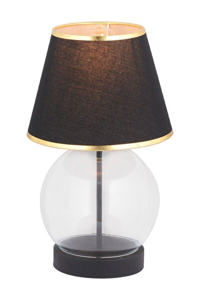 Apliqa Lampon Siyah Şapkalı Siyah Masa Lambası Modern Tasarım Salon-yatak Odası Abajur