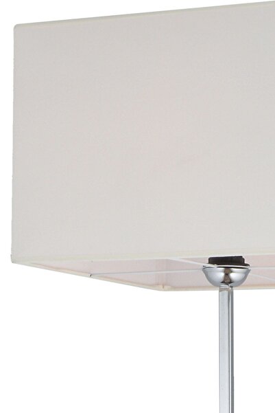 Apliqa Layana Beyaz Şapkalı Krom Dekoratif Modern Tasarım Ayaklı Oturma Odası-salon Lambader