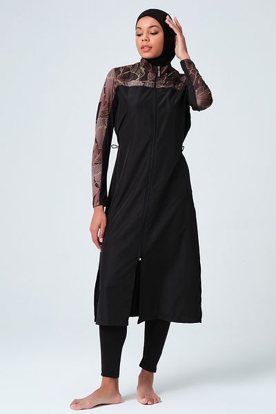 ALFASA Μαύρο Μαγιό Hijab - Ruby, Full Covered, 23512-23