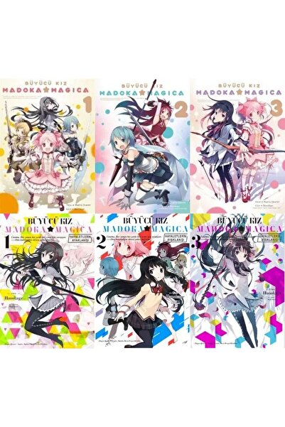 Komikşeyler Yayıncılık Büyücü Kız Madoka Magica 1-2-3  Hayaletlerin Ayaklanışı 1-2-3 manga seti (6 kitap)