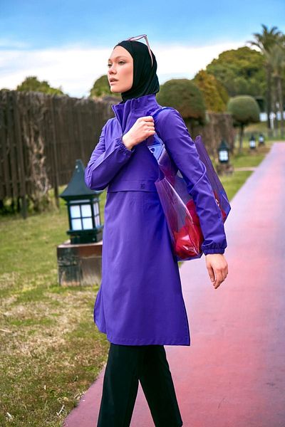 Marina MARINA PURPLE TRANSPARENT BEACH BAG