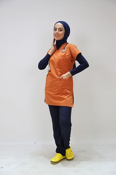 Limitless Uniformă de asistentă - Tunica cremă, țesătură din poliester