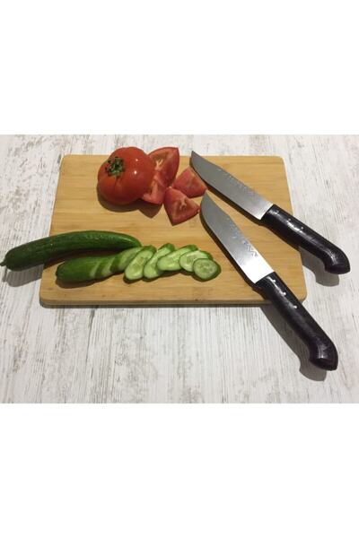 ÜZÜM ÇELİK Meşhur Maraş Bıçağı 26 Cm Çelik Doğrama Bıçağı 2'li Siyah Sap