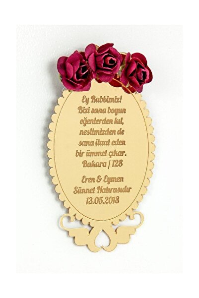 İhvan 10 Adet Hediyelik Aynalı Pleksi Mıknatıslı Dolap Süsü Özel Notlu