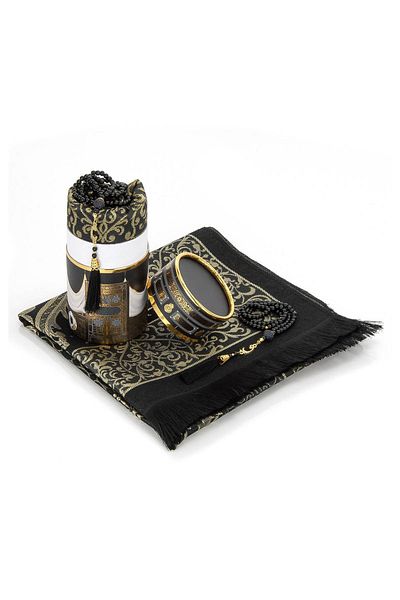ihvanonline Black Prayer Mat New Kabeli Custom Cylinder Set