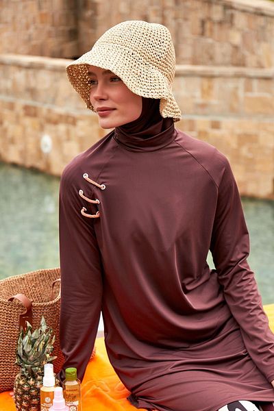 Marina Beige Straw Hat - Hand Knitted 14399