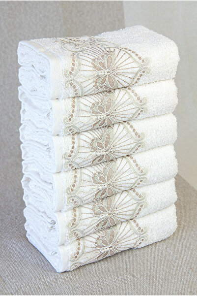ihvan online Розкішний набір - 100% бавовняний набір з 6 рушників з каймою для весілля та весільного приданого