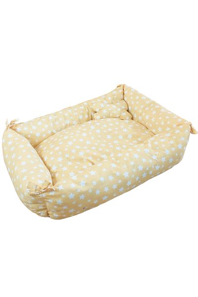 Sdypet Lux Cat Bed, Small Breed Dog Bed - Yellow