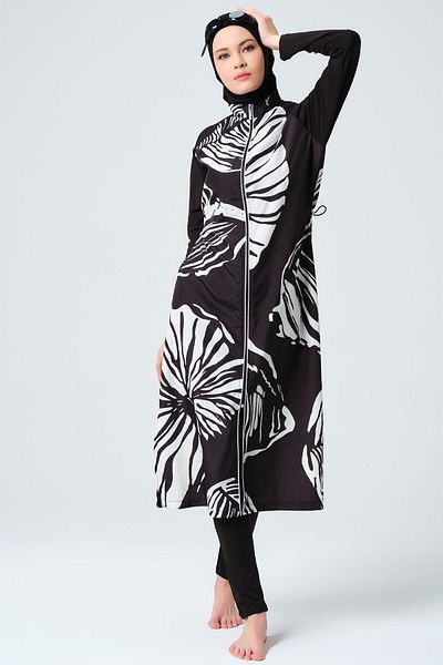 ALFASA Coral Long Hijab Swimsuit
