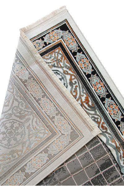 ihvanonline Black Woven Luxury Dowry Rug Prayer Rug