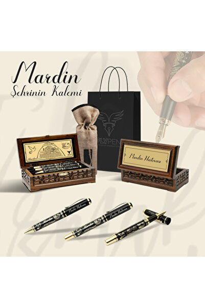 FLYPEN Mardin Hediyelik Kalem Seti (TÜKENMEZ, ROLLER VE DOLMA KALEM)