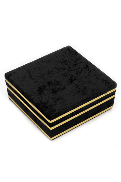tevhid seda Kadife Kaplı Sandık Hediyelik, Dekor Siyah