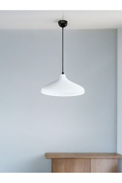 kitchen trend Modern Metal Single Pendant Lamp Chandelier White