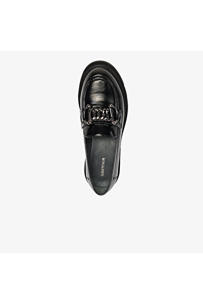 Greyder KADIN SİYAH HAKİKİ DERİ LOAFER MASKULEN  72192 AYAKKABI