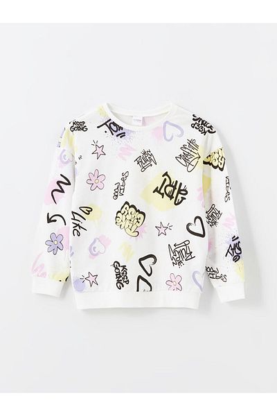 LC Waikiki LCW Girl - Σετ πιτζάμες με μακρυμάνικο λαιμόκοψη