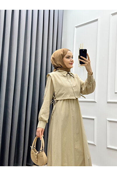 bezenstore Crop Dress with Vest