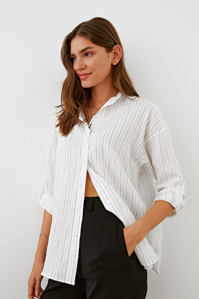 urban focus Striped Oversize Shirt