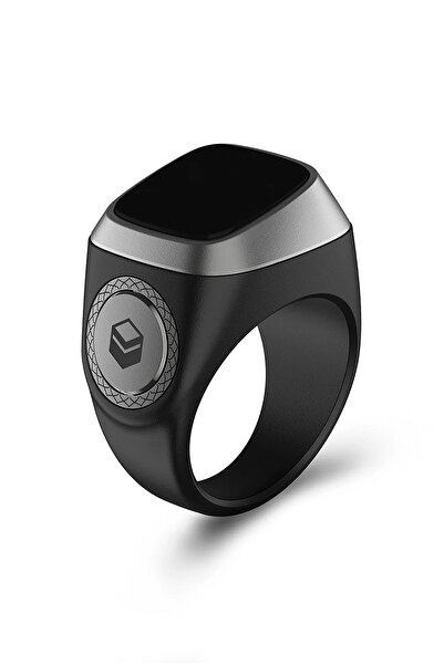 ihvan online Ezan Okuyan Akıllı Dijital Yüzük Tesbih Zikirmatik Sayaç - Siyah Gri