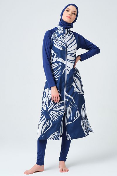 ALFASA Coral Long Hijab Swimsuit