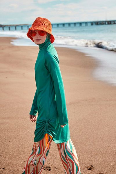 Marina Green Lycra Full Covered Hijab Swimsuit - M2493