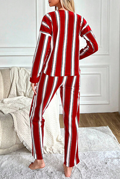 nisaNCa New Year's Themed Winter Plush Fleece Women's Pajama Set - Hair Band Gift