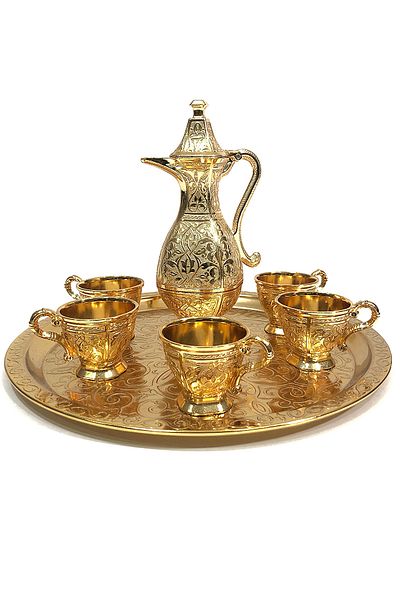 İhvan طقم زمزم لون ذهبي رخامي