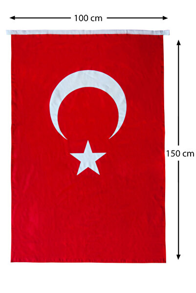 ihvan online Türk Bayrağı 100x150 cm Alpaka Kumaş