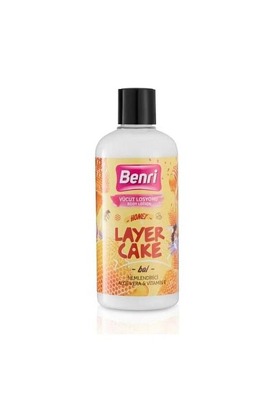 Benri Aloe Vera and Vitamin E 500 ml - Honey Layer Cake Body Lotion