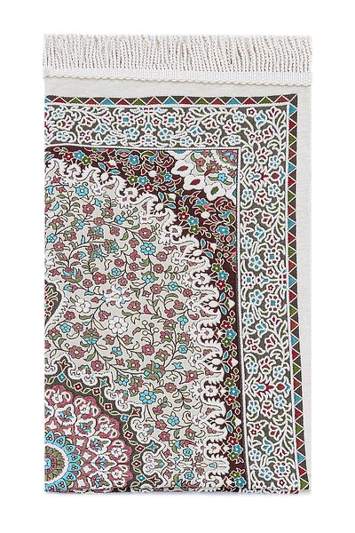 İhvan Ultra Luxury Chenille Prayer Rug Cream - Authentic