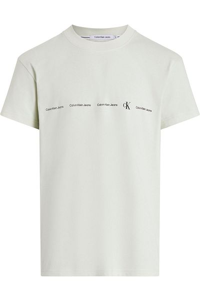 Calvin Klein Men's Brand Logo Cotton Suitable for Daily Use Green T-shirt J30j324668-cga
